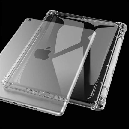 Clear iPad Case with Pencil Holder Pro 11 12.9 10.5 9.7 Mini 6 Air 5 4 TPU Cover