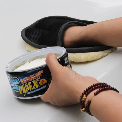 VelvetDrive Plush Car Wash Glove Thick Microfiber Wax Polishing Mitt Auto Care