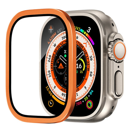 Apple Watch Ultra 3/2 49mm tempered glass metal bumper case with shockproof cover and HD screen protector by OKEYWOW.
