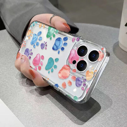Transparent silicone cat ear iPhone case by OKEYWOW for iPhone 11 to 17 Pro Max, shockproof and stylish with cute cat ear design.