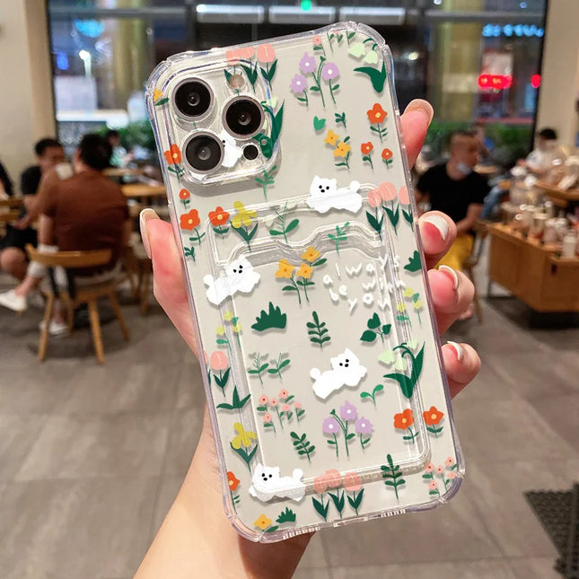 OKEYWOW iPhone Dinosaur silicone case with card slot for models 12 to 17/16/15/14/13/11 Pro Max, soft cover with colorful dinosaur design