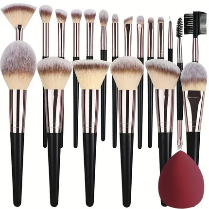 Velora Beauty 3/20pcs Makeup Brush Set Soft Fluffy Eyeshadow Foundation Blending Kabuki Tool