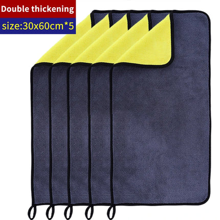 AutoClean Microfiber Towel Set 1/3/5pcs Car Detailing Drying Cloth Soft Absorbent