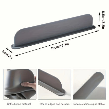 Silicone Sink Splash Guard Suction Cup Water Barrier Kitchen Dishwashing Protector
