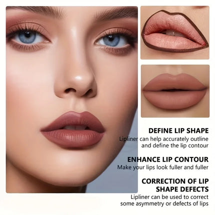 Velora Beauty 6pcs Lip Liner & Matte Lipstick Set Waterproof Long Lasting Lip Makeup