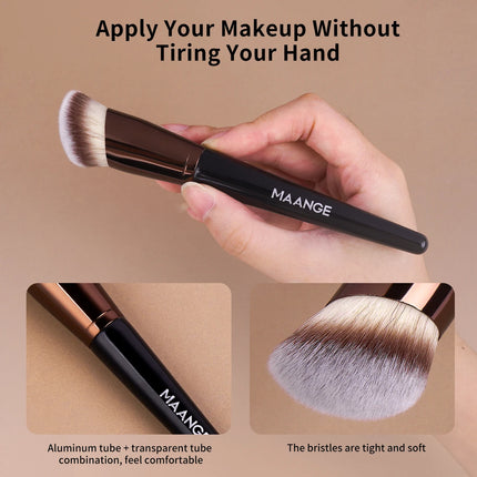 Velora Beauty Angled Foundation Brush Concealer Blending Liquid Cream Dense Makeup Tool