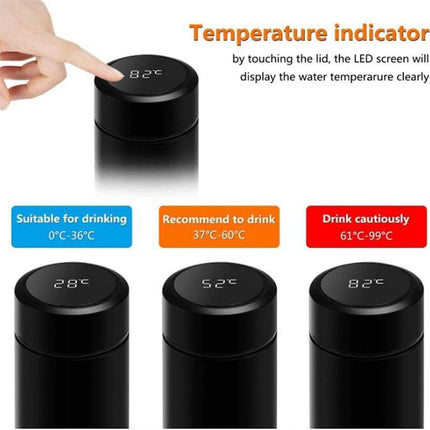 Smart LED Temperature Display Stainless Steel Thermos Bottle 500ml