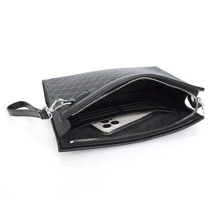 Men's envelope clutch wallet and phone bag by OKEYWOW, stylish wristlet designer purse with multiple compartments.
