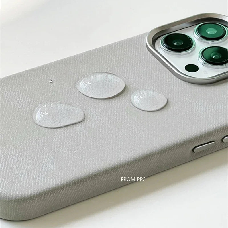 Flannel Magnetic Phone Case for iPhone 17 Pro Max 15 16 Matte Wireless Charging Magsafe Back Cover Microfiber Cloth Shell Fundas