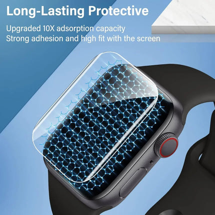 OKEYWOW Apple Watch 5-Pack HD screen protectors for Series 7, 8, SE, Ultra 2 in 40mm to 49mm sizes, clear and durable.