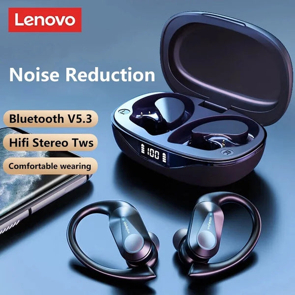 Original Lenovo LP75 TWS Bluetooth V5.3 Headphones: Experience Wireless Freedom with LED Digital Display Earphones. These Headphones feature Noise Reduction Technology for an Enhanced Listening Experience.