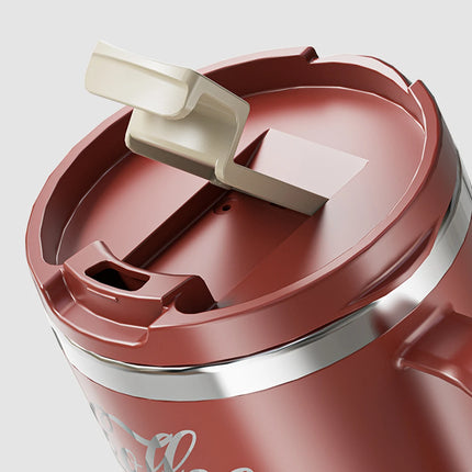 ThermoSip Stainless Steel Insulated Coffee Mug with Lid & Handle