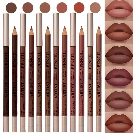 Velora Beauty 6pcs Lip Liner & Matte Lipstick Set Waterproof Long Lasting Lip Makeup