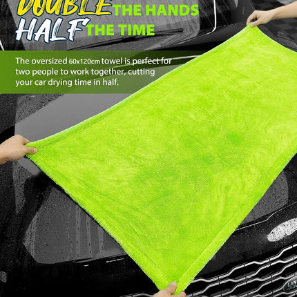 AutoDry 1000GSM Microfiber Car Towel 60x120cm Ultra Absorbent Scratch Free Drying Cloth