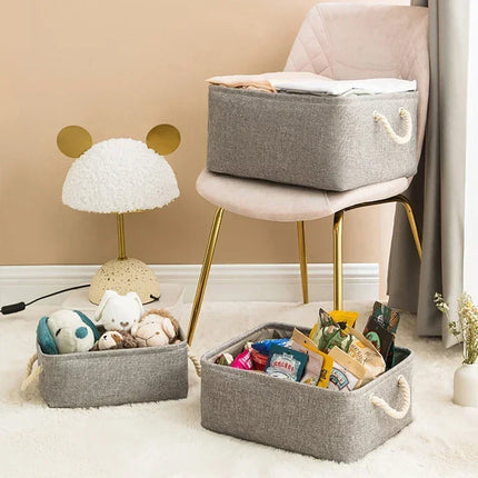 OKEYWOW multi-purpose storage basket for laundry, toys, clothes, socks, and books, with a spacious fabric organizer design.