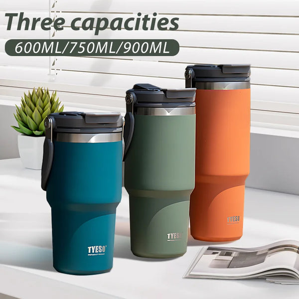 Stainless Steel Thermos Bottle Tyeso Coffee Cup Portable Insulation Cold And Hot Travel Fitness Mug Leakproof Vacuum Flask