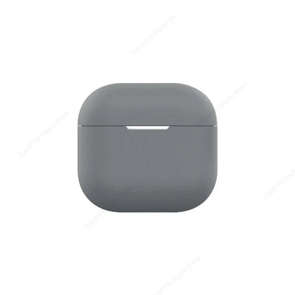 Durable silicone protective cover for AirPods 4th generation by OKEYWOW, showcasing the sleek, snug-fit design on a white background.