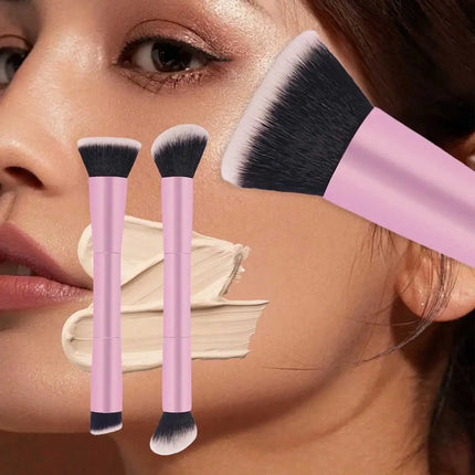 ProBlend 2-Piece Dual-Ended Makeup Brush Set for Face & Eyes