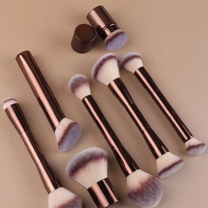 ProBlend 22-Piece Makeup Brush Set with Velvet Bag & Powder Puffs