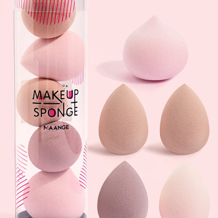 Velora Beauty 5pcs Makeup Sponge Blender Set Foundation Concealer Dry & Wet Cosmetic Puff