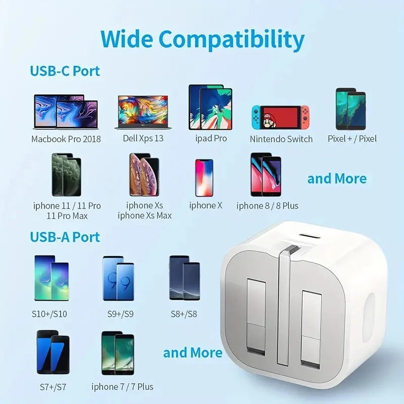 UK USB-C Charger For iPhone QC3.0 Quick Charge PD 25W Type C Fast Charging Travel Wall Charger Power Adapter