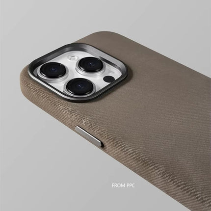 OKEYWOW iPhone 17/16/15 Pro Max flannel magnetic MagSafe case with matte finish and microfiber back, compatible with wireless charging