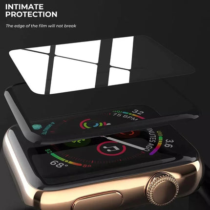 Apple Watch Ceramic Screen Protector by OKEYWOW for Series 3 to 9, fits 38mm to 49mm models, clear protective film on watch face