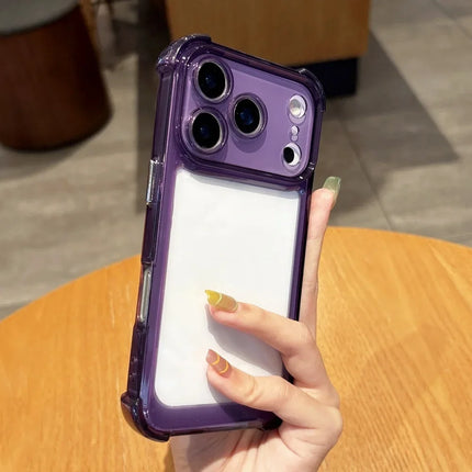 Airbag Armor Shockproof Case for iPhone 17/16/15/14/13/12/11 Pro Max Transparent Hard Cover