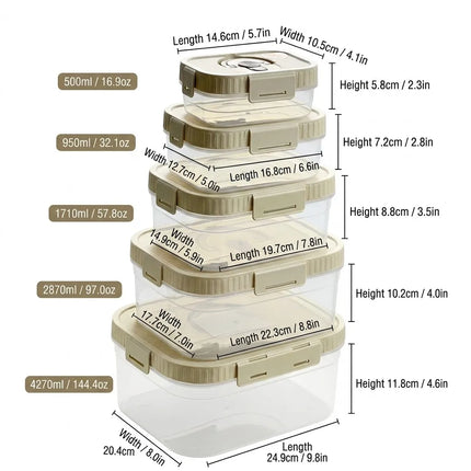 FreshSeal Stackable Food Storage Container with Handle & Lid