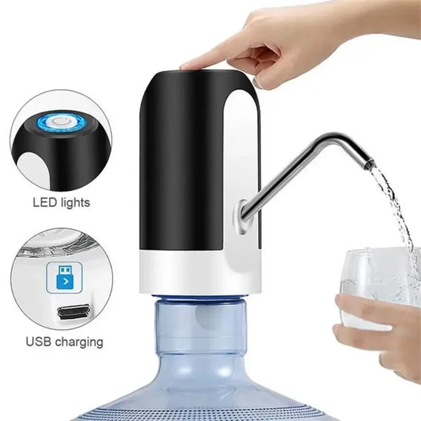 Universal Electric Water Gallon Pump with USB Charging Water Dispenser Mini Kitchen Accessories Water Pump Bottle Tap Home Pumps