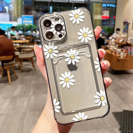 OKEYWOW iPhone flower wallet case with card holder for iPhone 13 Pro Max, 12, XR, XS, SE, featuring a soft floral cover design.