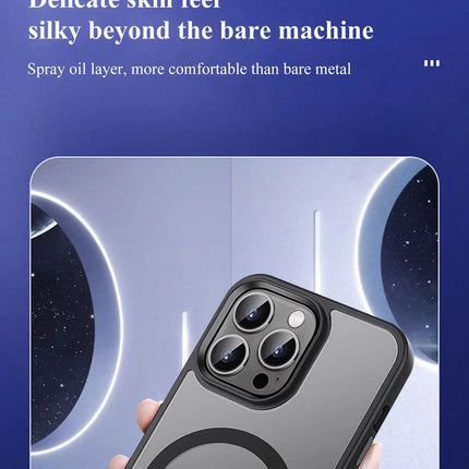 OKEYWOW iPhone MagSafe magnetic matte shockproof case for iPhone 15/14/13/12/11 Pro Max with wireless charging compatibility