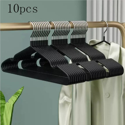 HomeNest 10pcs Plastic Clothes Hanger Non Slip Portable Closet Space Saver Rack