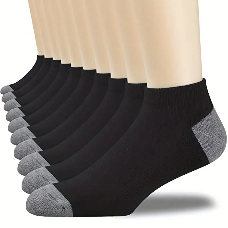 10 pairs of Fashion Cotton Ankle Socks: Designed for both men and women, these breathable and comfortable socks are perfect for summer wear.