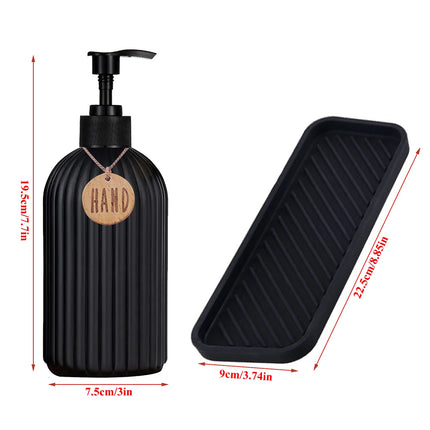 DuoSink 500ml Kitchen Soap Dispenser Set with Tray