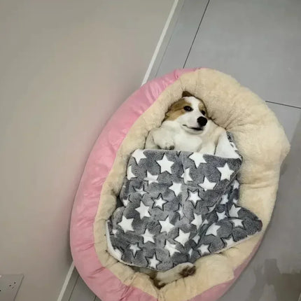 Soft Warm Dog Bed Pet Sofa Cushion Cat House Basket Bed for Medium Large Dogs