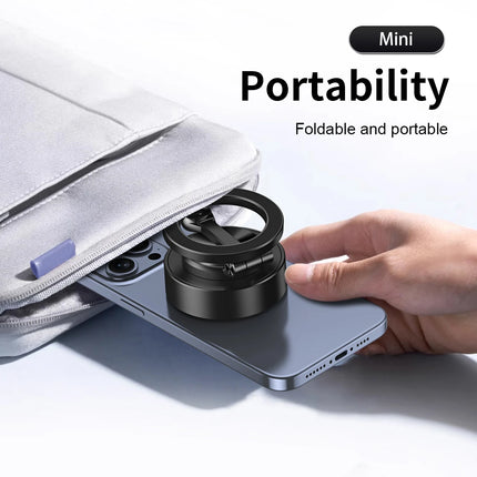AutoGrip Dual Side Magnetic Car Phone Holder Vacuum Mount Wireless Charging 360° Rotation Stand