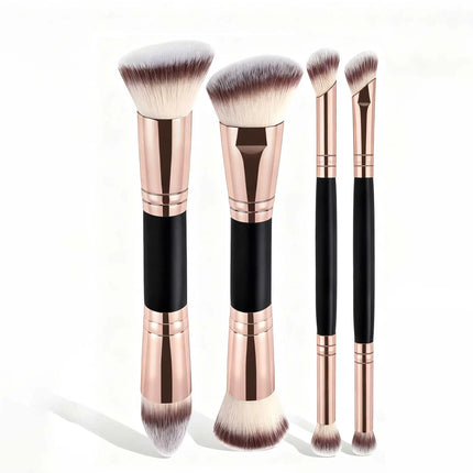 ProBlend 4-Piece Dual-Ended Face Makeup Brush Set with Box