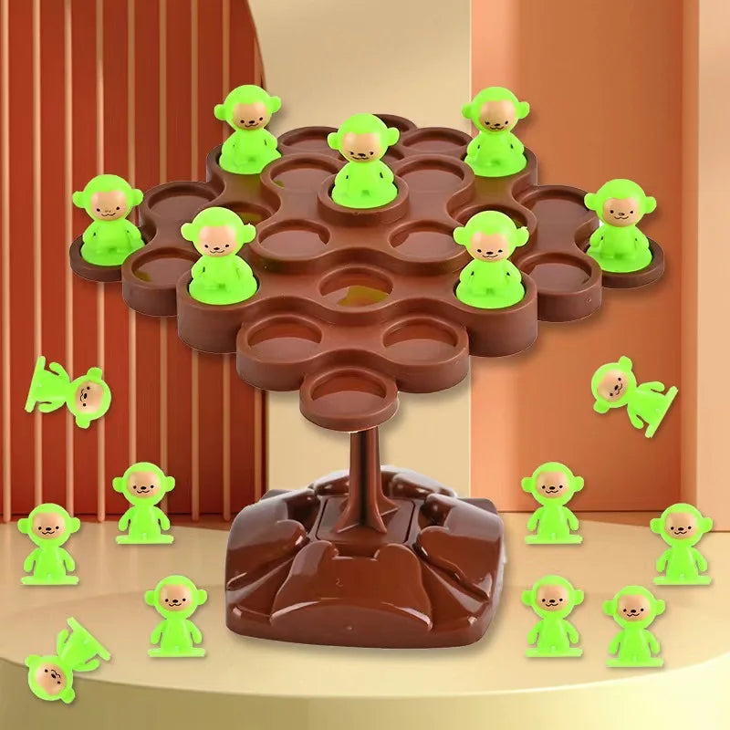 Mini Monkey Balance Tree Family Games Desktop Toys for Kids Birthday Party Favors Baby Shower Gifts Pinata Fillers