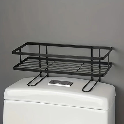 No Drill Bathroom Storage Rack Multifunctional Toilet Organizer Wall Shelf