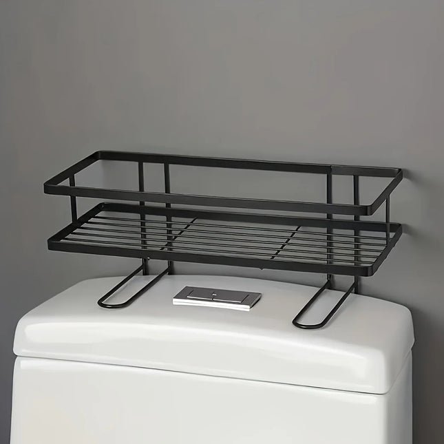 No Drill Bathroom Storage Rack Multifunctional Toilet Organizer Wall Shelf