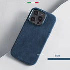 MilanoLux Fur Flip MagSafe Case for iPhone 17/16/15 Pro Max Suede Leather Luxury Cover