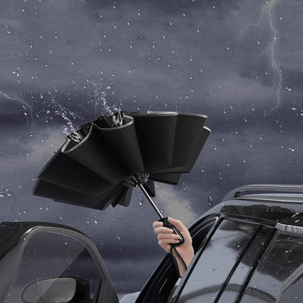 MOORRLII Windproof Inverted Folding Umbrella Automatic Lightweight Strong Luxury Rain Parasol