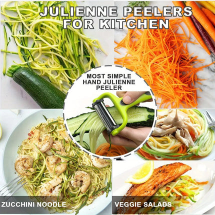 TriCut 3in1 Kitchen Peeler Knife Grater Shredder Multifunction Fruit Vegetable Tool