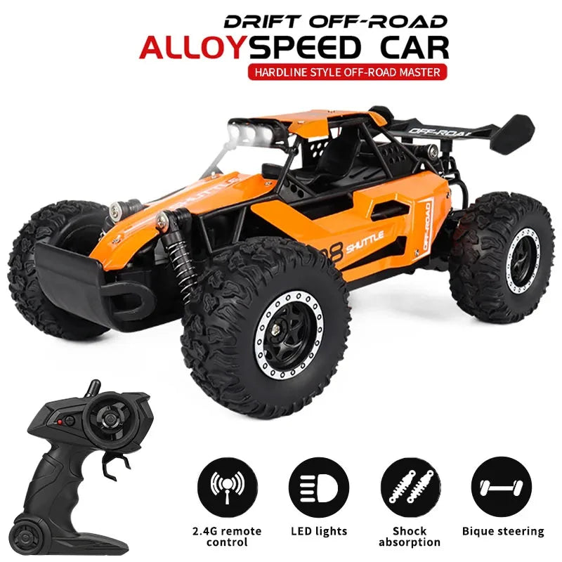 New 1:16/1:20 2.4G Model RC Car With LED Light 2WD Off-road Remote Control Climbing Vehicle Outdoor Cars Toys Gifts for Kids