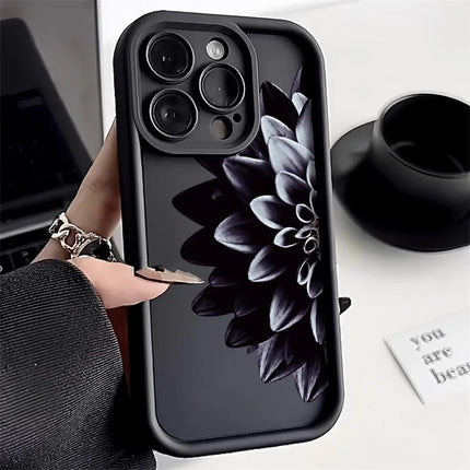Silicone shockproof flower iPhone case by OKEYWOW for iPhone 17/16/15/14/13/12/11 Pro Max XR XS SE with colorful floral design