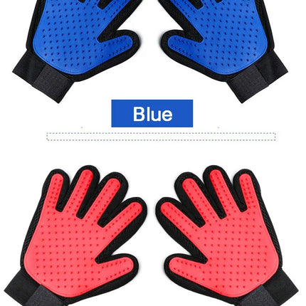 Pet Grooming Gloves Silicone Cat Dog Hair Removal Bath Brush Cleaning Tool
