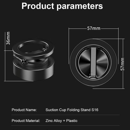 AutoGrip Dual Side Magnetic Car Phone Holder Vacuum Mount Wireless Charging 360° Rotation Stand