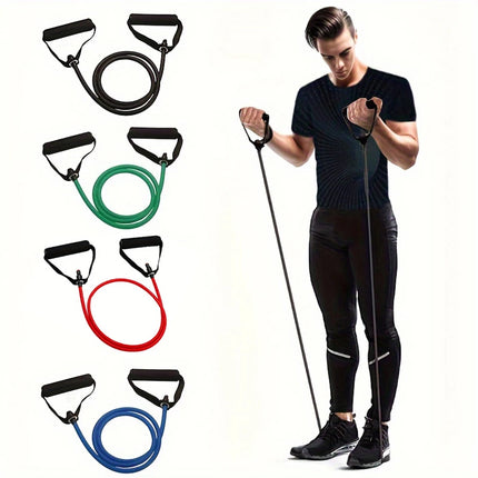 FlexBand 4 Level Resistance Training Bands with Handles for Home Fitness Yoga Pilates