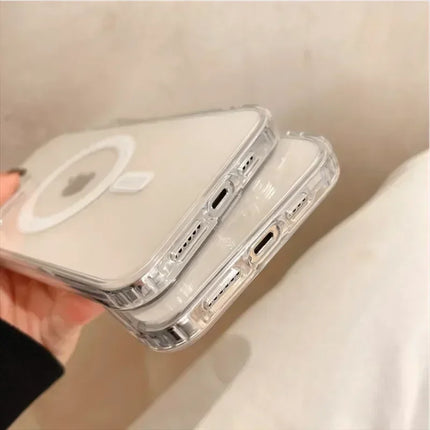 MagSafe Clear Case for iPhone Magnetic Wireless Charging Cover